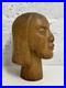 Vintage Stunning Wood Sculpture African Bust, Signed