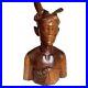 Vintage Stunning hand Carved Wood sculpture Head Busts, Tribal Man