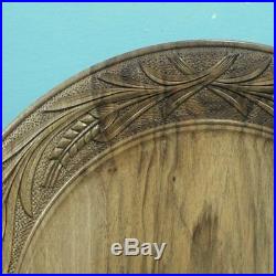 Vintage Swiss Black Forest Wood Carving Decorative PLATE Daily Bread Brienz