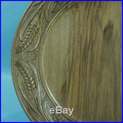 Vintage Swiss Black Forest Wood Carving Decorative PLATE Daily Bread Brienz