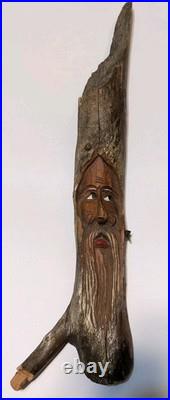 Vintage Swiss Hans Huggler-Wyss Hand Carved Driftwood Wood Spirit Sculpture 20