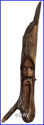 Vintage Swiss Hans Huggler-Wyss Hand Carved Driftwood Wood Spirit Sculpture 20