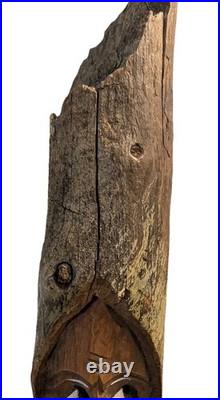 Vintage Swiss Hans Huggler-Wyss Hand Carved Driftwood Wood Spirit Sculpture 20