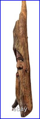 Vintage Swiss Hans Huggler-Wyss Hand Carved Driftwood Wood Spirit Sculpture 20
