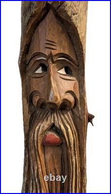 Vintage Swiss Hans Huggler-Wyss Hand Carved Driftwood Wood Spirit Sculpture 20