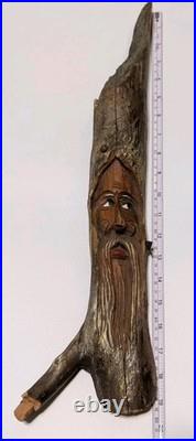 Vintage Swiss Hans Huggler-Wyss Hand Carved Driftwood Wood Spirit Sculpture 20