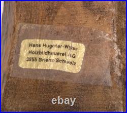Vintage Swiss Hans Huggler-Wyss Hand Carved Driftwood Wood Spirit Sculpture 20