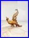 Vintage Syroco Wood Figural Peacock Statues Sculpture Hollywood Regency Pair