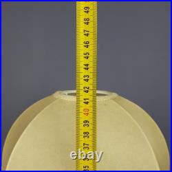 Vintage Table Lamp Sculpture Woman Face Aluminum Base Wood With Shade