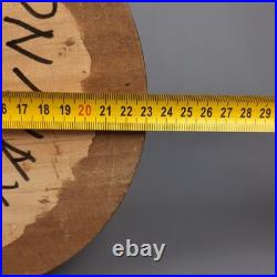 Vintage Table Lamp Sculpture Woman Face Aluminum Base Wood With Shade