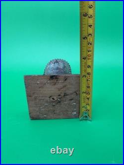 Vintage Thai Bronze Buddha Head Sculpture Flame Ushnisha Patina Wood Stand