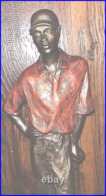 Vintage Tiger Woods Sculpture Austin Sculpture by Ecila Alice Heath Riordan 1997