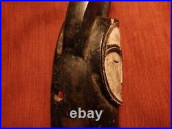 Vintage Tsogo Gabon Africa Carved Wood Mask with Horns