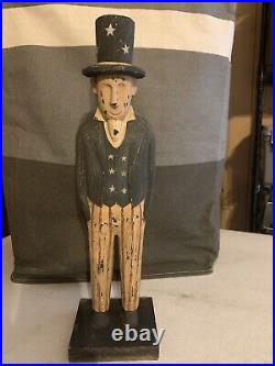 Vintage Uncle Sam Wood Carving