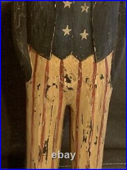 Vintage Uncle Sam Wood Carving