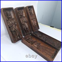 Vintage Verboan Hand Carved Wood set of 5 Sculpture Figures Made in Spain 12