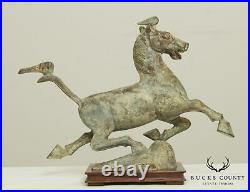 Vintage Vertigris Bronze Sculpture of'Gansu Flying Horse