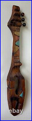 Vintage WITCO Guitar Wood Wall Art Sculpture TIKI Modern Polynesian Westenhaver