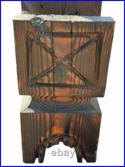 Vintage WITCO Horse Fireplace Tool Holder 47 MCM Tiki Carved Wood Sculpture