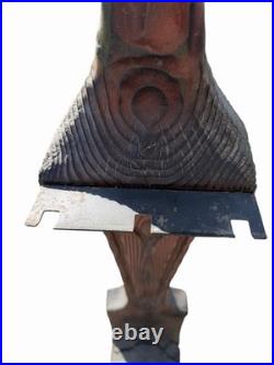 Vintage WITCO Horse Fireplace Tool Holder 47 MCM Tiki Carved Wood Sculpture