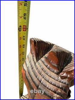 Vintage WITCO Horse Fireplace Tool Holder 47 MCM Tiki Carved Wood Sculpture