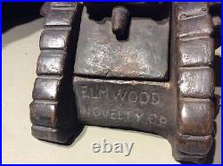 Vintage WWI Mark Tank Rare Elm Wood Novelty Co. Sculpture