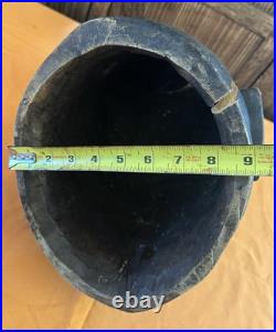 Vintage West African Nigerian Mask Sculpture, Hand-Carved Wood, Vintage 1970's