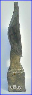 Vintage West African Wood Sculpture Statue LARGE 22 Tall