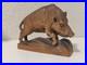 Vintage Wild Boar Wood Carving Sculpture 9 cm Germany