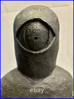 Vintage Wood And Wax Sculpture Cyclops Dadaist Surrealist Science Fiction Movies