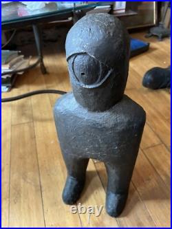 Vintage Wood And Wax Sculpture Cyclops Dadaist Surrealist Science Fiction Movies