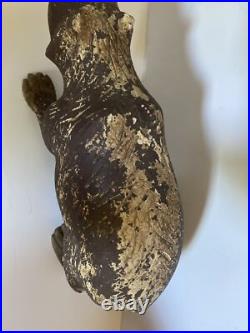 Vintage Wood Bear Figurine Folk Art Sculpture Large