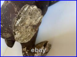 Vintage Wood Bear Figurine Folk Art Sculpture Large