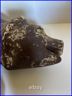 Vintage Wood Bear Figurine Folk Art Sculpture Large