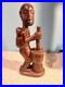 Vintage Wood Carved African Folk. Hand Crafted By J. LEONARD