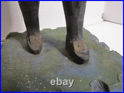 Vintage Wood Carved Drummer Folk Art Sculpture Signed 23.5T 1980's C. Jere USA