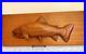 Vintage Wood Carved Fish Trout Wall Mounted Hand Signed Merriam 1977 RARE