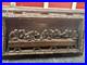 Vintage Wood Carved Jesus Christ The Last Supper Large Wall Plaque Carving 44.5