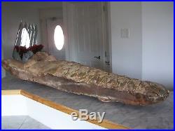 Vintage Wood Carved Laying Mermaid Sculpture Art 47 Long