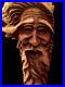 Vintage Wood Carving Gnome Wall Sculpture Art Signed