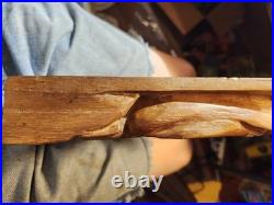 Vintage Wood Carving Native Scene