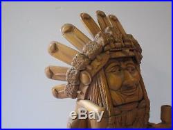 Vintage Wood Carving Outsider Art Folk Expressionism Abstract American Indian