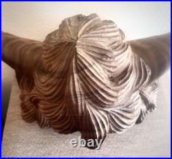 Vintage Wood Carving Triple Cherub Putti Angel Wall Sculpture Large Walnut