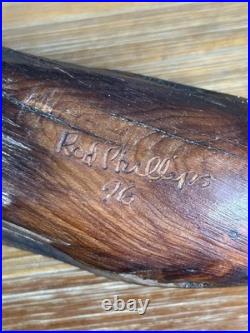 Vintage Wood Hand Carved Fish Folk Art Sculpture Tribal Signed Rod Phillips 96