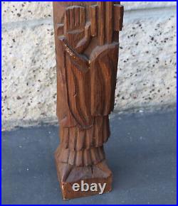 Vintage Wood Hand Carved Monk Jesus Christ Religious Christian Sculpture Art 18