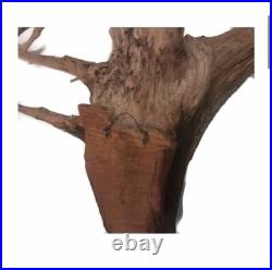 Vintage Wood Hanging Sculpture Of Old Mans Face Signed Moore