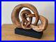 Vintage Wood Love Knot Sculpture 13H