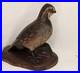 Vintage Wood Quail Carving Sculpture Signed RD Lewis 10-30-1980 Hunting Decor