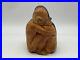 Vintage Wood Sculpture Abstract Man And Woman Hugging Each Other