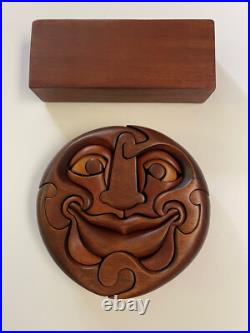 Vintage Wood Sculpture Incredible Abstract Face Puzzle Modernist GIVITOVSKY